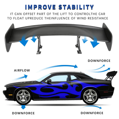 Universal GT Style Rear Spoiler Wing Tail Air Dam For 99% Sedan Body Kit Decoration Racing Car Tuning Accessories