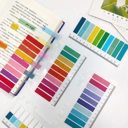 KindFuny 200 Sheets Morandi Index Tabs Bookmark Sticky Notes Notepad Kawaii Stationery School Office Supplies