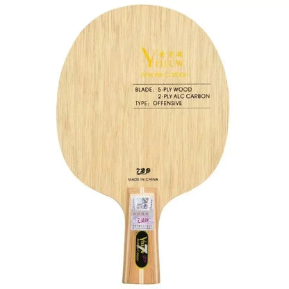 Original 729 Friendship Yellow ALC Table Tennis Blade 5 Wood 2 Arylate Carbon Professional Ping Pong Blade Blue ALC Offensive