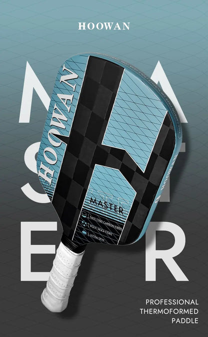 HOOWAN MASTER Pickleball Paddle Carbon Fiber 24K Rough Surface Thermoformed Pickleball Racket 16MM Edgeless EVA-Foamed Paddle