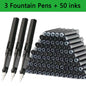 53Pcs Fountain Pen Replaceable Ink Set Black/Blue/Red ink EF School Pens Office Supplies Stationery for Writing Calligraphy Pen