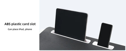 MUMUCC Portable Bed Table For Laptop Folding With Foldable Cushion,Handle,Slot And Mouse Pad, Wooden Gaming Desk