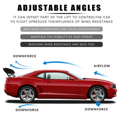Universal GT Style Rear Spoiler Wing Tail Air Dam For 99% Sedan Body Kit Decoration Racing Car Tuning Accessories
