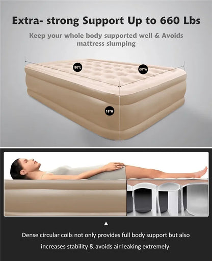 Outdoor Bed Air Cushion Nap Bed Heightening Thickening Air Mattress Inflatable Bed Home Single Air Mattress Double Camping Bed