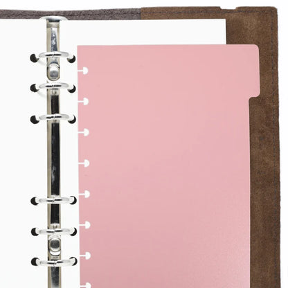 5Pcs Mushroom Hole Notebook Dividers 5.5X8.5inch Loose-Leaf Planner T Puncher Office Tab Dividers Accessory Bookmark Index Page