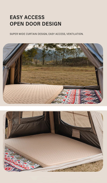 Outdoor Camping 3-4 Person Portable Waterproof Family Awning Beach Tent Quick Opening Fishing Tent Picnic Park Anti-UV Shade