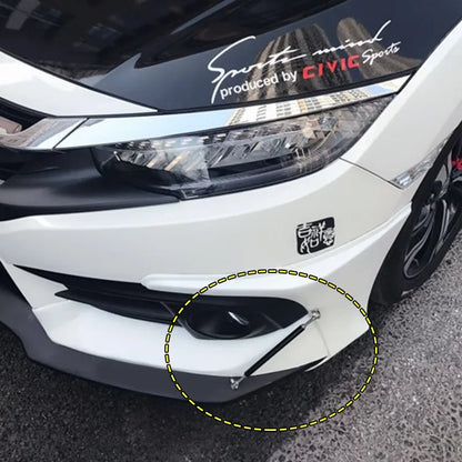 2psc Universal Racing Adjustable Front Rear Bumper Lip Splitter Support Bar / pull rod Kit Racing 75mm