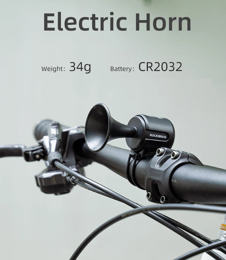 ROCKBROS Bicycle Bell Ring Bike Electronic Loud Horn Safety Alarm Electric Waterproof Bicycle Warning Bell Bicycle Accessories