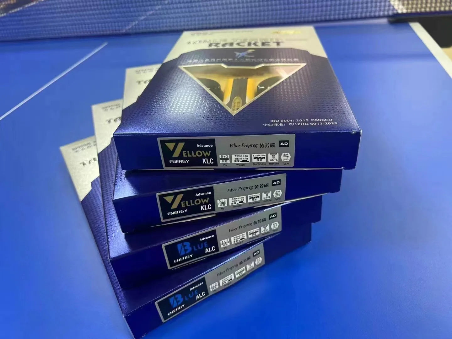 Original 729 Friendship Yellow ALC Table Tennis Blade 5 Wood 2 Arylate Carbon Professional Ping Pong Blade Blue ALC Offensive