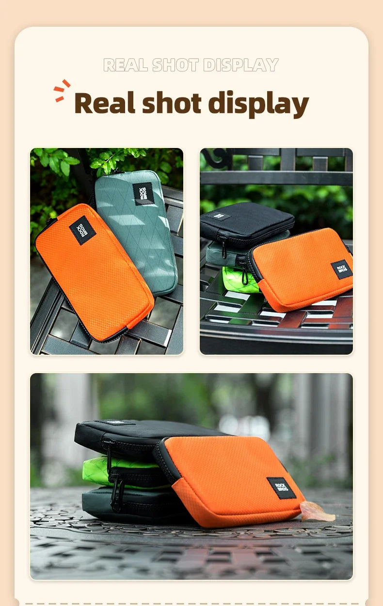 ROCKBROS Phone Bag Daily Use Small Size Lightweight Portable Multifunctional Hand Bag Zipper Storage Coins Wallet Commute Bag