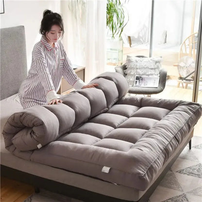 Soft Bed Mattress Student Dormitory Foldable Thick Bed Mattress Roll Up Floor Tatami Mat Adult Skin Friendly Breathable Sleeping