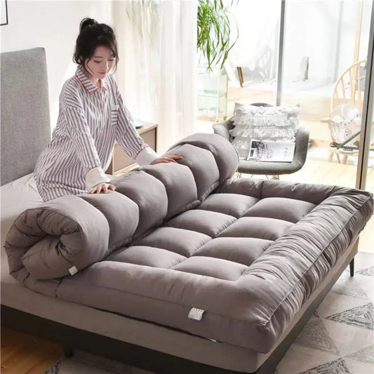 Soft Bed Mattress Student Dormitory Foldable Thick Bed Mattress Roll Up Floor Tatami Mat Adult Skin Friendly Breathable Sleeping