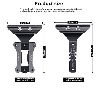 ENLEE Bicycle Water Bottle Cage Extension Bracket Aluminum Alloy Mountain Road Bike Water Bottle Saddle Conversion Seat
