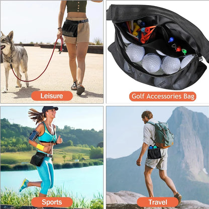 Tennis Ball Holder, Pickleball Ball Wasit Pouch for Women Men Holding 8 Tennis or Pickleball Balls,Tennis & Pickleball Accessory