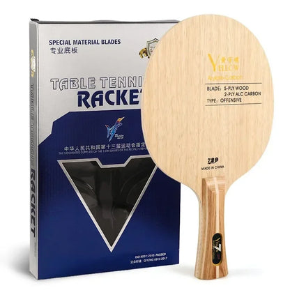 Original 729 Friendship Yellow ALC Table Tennis Blade 5 Wood 2 Arylate Carbon Professional Ping Pong Blade Blue ALC Offensive