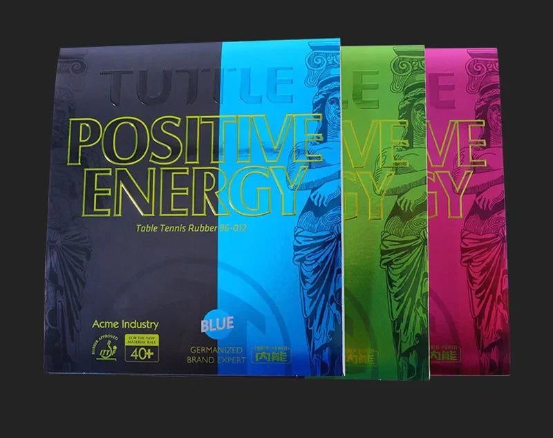 TUTTLE Positive Energy Table Tennis Rubber Pink Blue Green Purple Rubber ITTF Table Tennis Rubber Pingpong
