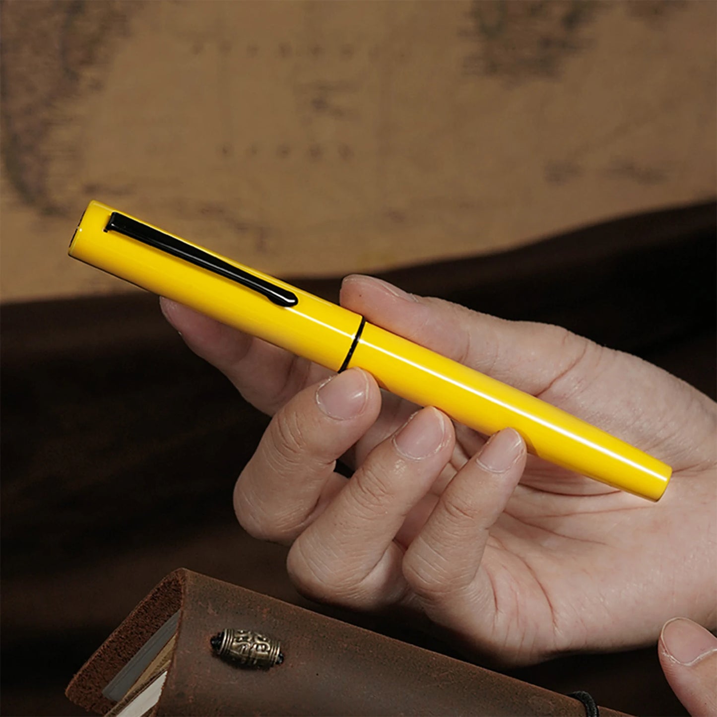 New Hongdian C1 Exquisite Explorer Simple Classic Retro Fountain Pen EF F Hooded Nib School Office Supplies Writing ink Pens
