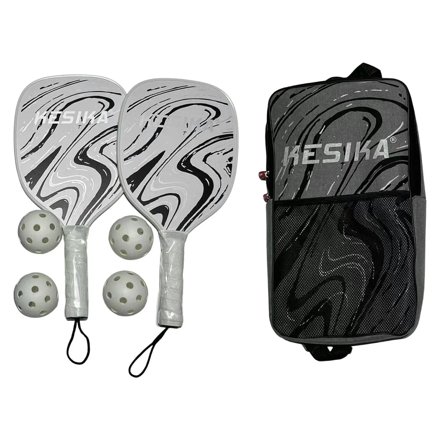 Pickleball Paddles with 2 Rackets 4 Balls and Storage Bag Lightweight Professional Pickleball Racquets Pickleball Racket