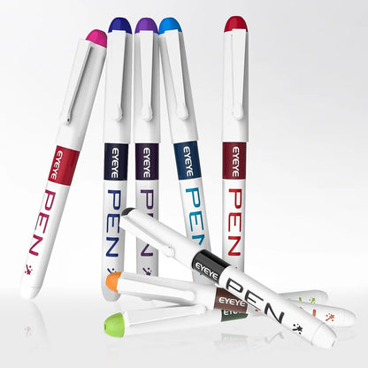 Disposable Fountain Pens, Straight Liquid Fountain Pens，for WritingQuick-Drying Ink Pen, Smooth-Writing Multicolor Art Supplies