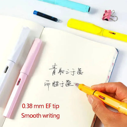 53Pcs Fountain Pen Replaceable Ink Set Black/Blue/Red ink EF School Pens Office Supplies Stationery for Writing Calligraphy Pen