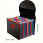 24pcs Colorful A4 Plastic File Folder with Labels-Multi-Layer,Snap Closure,Durable Storage Organizer for Office & School Supplie