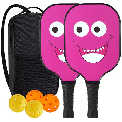 Pickleball Paddles Set Rackets Portable Racket Cover Carrying Bag Gift Kit USAPA Approved Indoor Outdoor Honeycomb Core 4 Balls