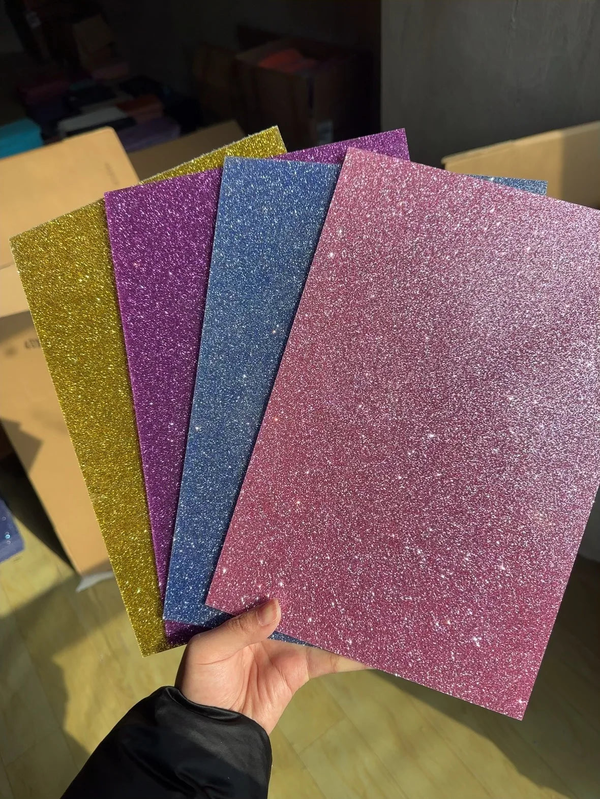 Double-sided Fine Glitter Acrylic Sheet Multi-color Available 3MM Thickness Acrylic Sheet Retail Home Decoration Plaque Material