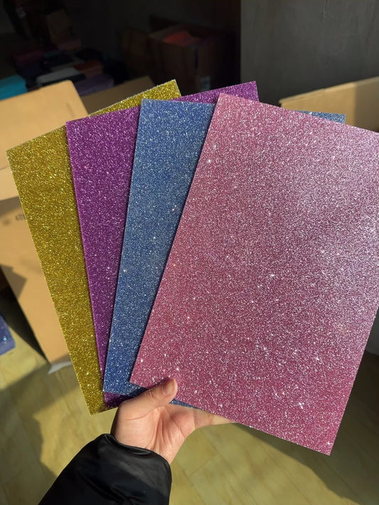 Double-sided Fine Glitter Acrylic Sheet Multi-color Available 3MM Thickness Acrylic Sheet Retail Home Decoration Plaque Material