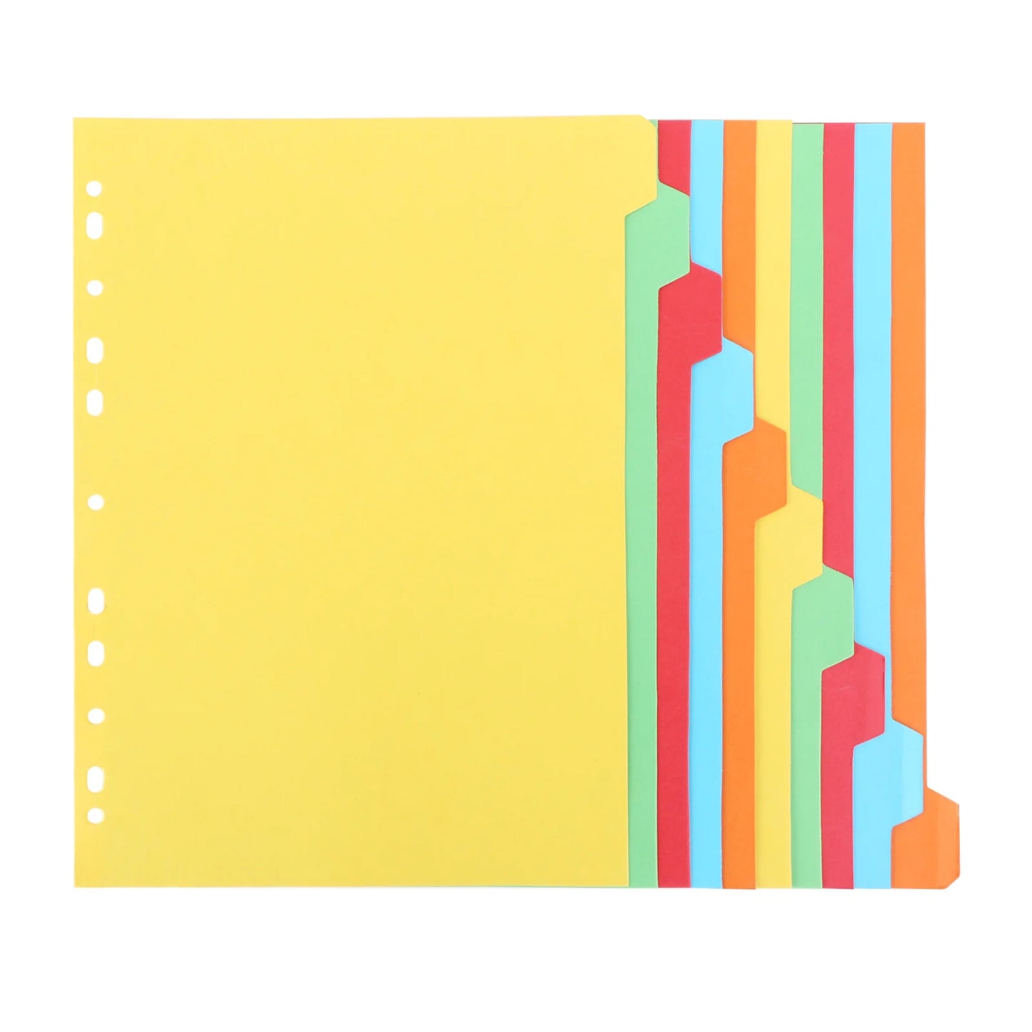 EAGLE 3 Ring Binder Dividers, A4 Size 11-Hole Punch, Write On Paper Index Divider with Tabs, for 2/3/4/11 Ring Binders Office