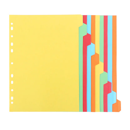 EAGLE 3 Ring Binder Dividers, A4 Size 11-Hole Punch, Write On Paper Index Divider with Tabs, for 2/3/4/11 Ring Binders Office