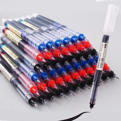 1/100pcs 0.5mm High Quality Needle Type Gel Pens Straight Liquid Ballpoint Pen Kawaii Stationery School Office Supplies Writing