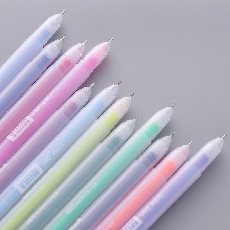 Color Gel Pen Set Kawaii Aesthetic Stationery Pretty Stationery Student Diary Pen Handbook Pen Color Markers School Supplies