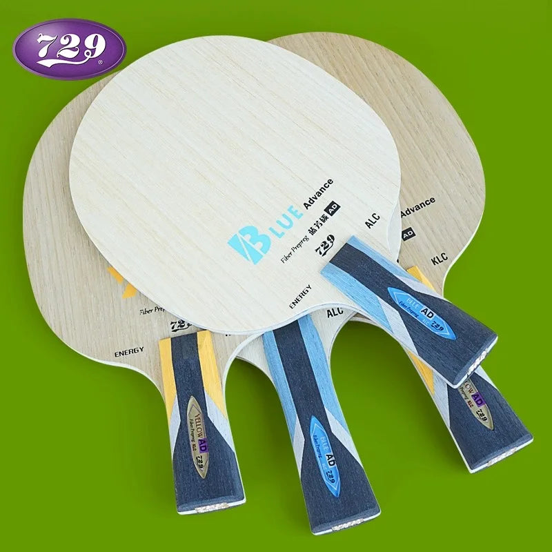Original 729 Friendship Yellow ALC Table Tennis Blade 5 Wood 2 Arylate Carbon Professional Ping Pong Blade Blue ALC Offensive
