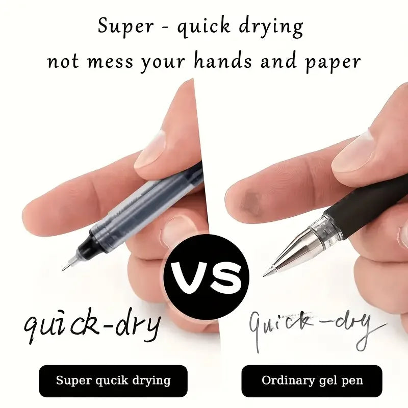 1/100pcs 0.5mm High Quality Needle Type Gel Pens Straight Liquid Ballpoint Pen Kawaii Stationery School Office Supplies Writing
