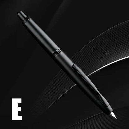 sliver Moonman A1 fountain pen Metal Press Iink pen Striped pattern EF 0.4MM Nibs writing gift pens for students office supplies