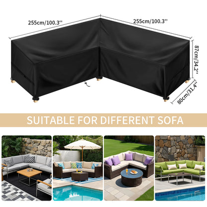 Outdoor Furniture Covers Waterproof Rain Snow Dust Wind-Proof Anti-UV Oxford Fabric For Garden Lawn Patio Table Chair Protection