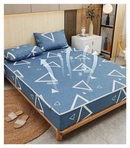 Waterproof Mattress Cover Six-Sided All Inclusive With Zipper Removable Bedspread Queen Breathable Mattress Protector