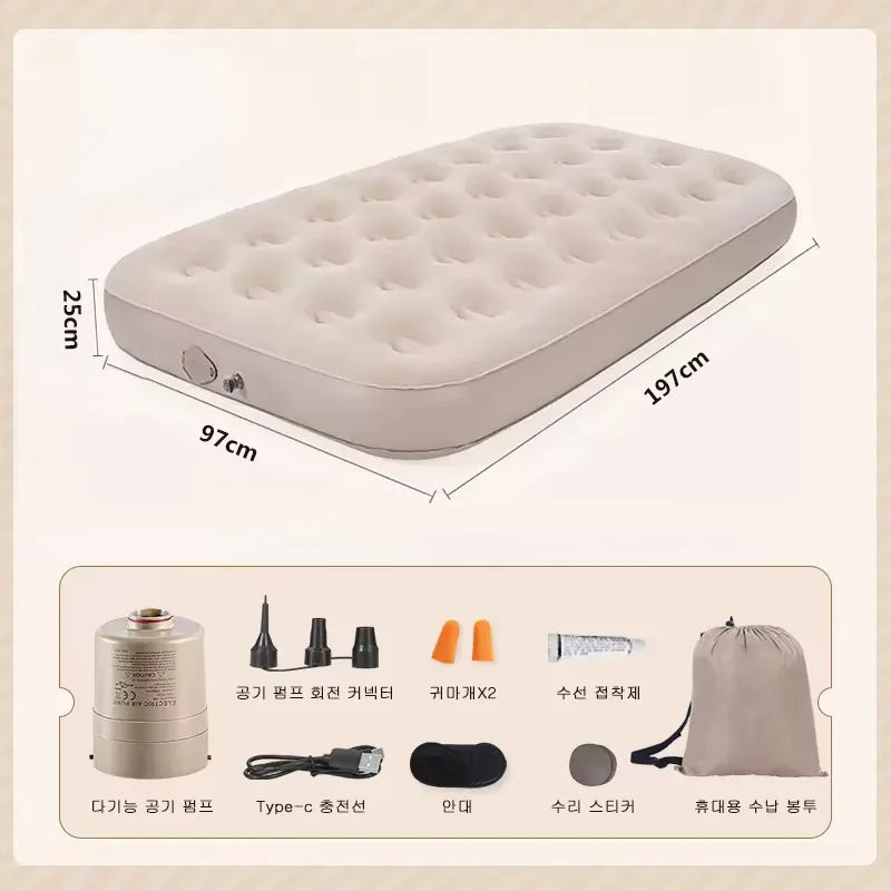 Outdoor Bed Air Cushion Nap Bed Heightening Thickening Air Mattress Inflatable Bed Home Single Air Mattress Double Camping Bed