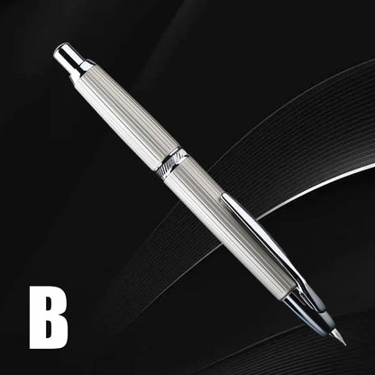 sliver Moonman A1 fountain pen Metal Press Iink pen Striped pattern EF 0.4MM Nibs writing gift pens for students office supplies