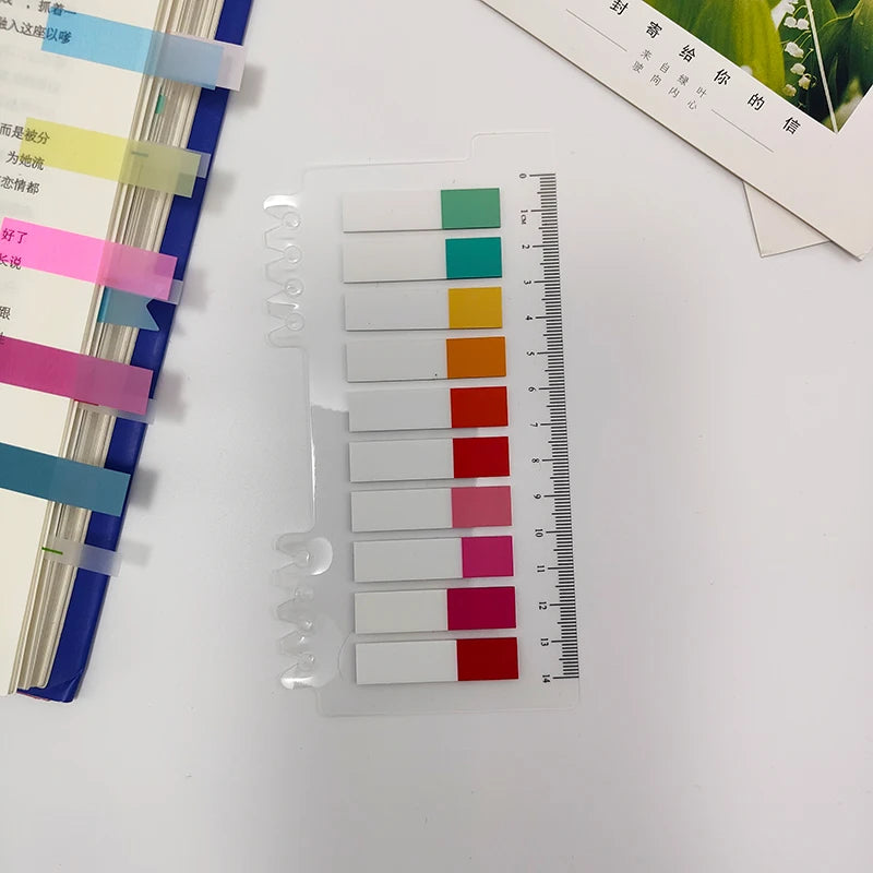 KindFuny 200 Sheets Morandi Index Tabs Bookmark Sticky Notes Notepad Kawaii Stationery School Office Supplies