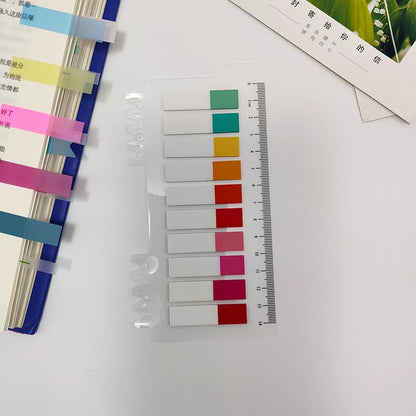 KindFuny 200 Sheets Morandi Index Tabs Bookmark Sticky Notes Notepad Kawaii Stationery School Office Supplies