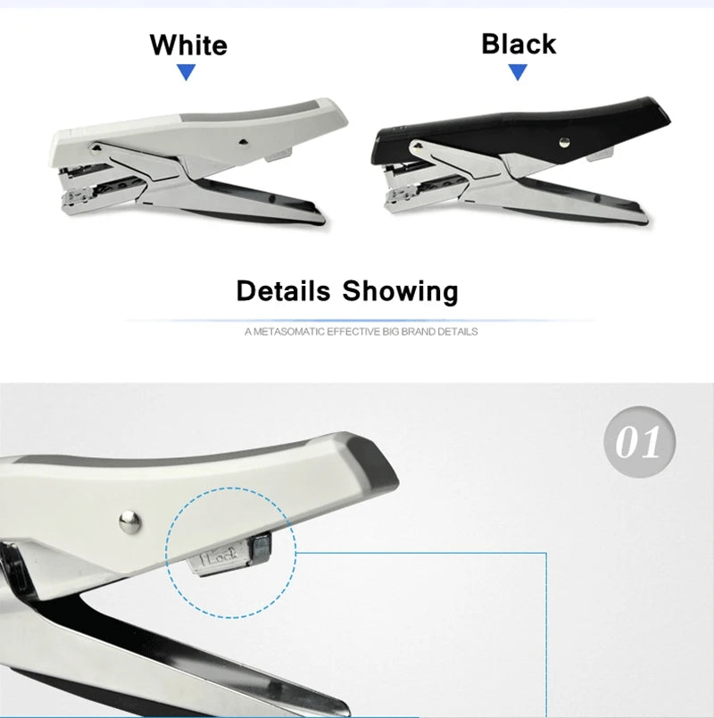 Deli 0329 Manual Plier Stapler Hand Hold Type Efforts Saving 20 Sheets 80g  Metal Stapler