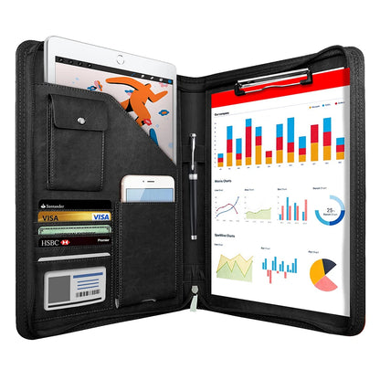 Multifunctional A4 Conference Folder Business Stationery Folder Leather Contract File FoldersTravel Document Folder NEWYES 2024