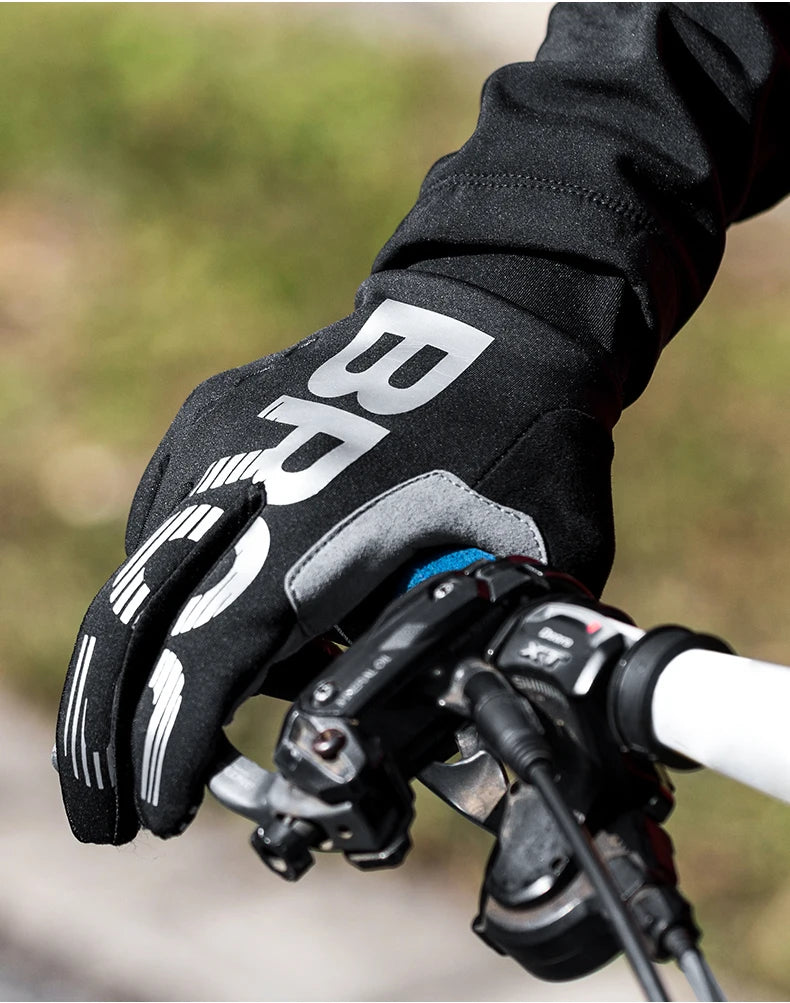 ROCKBROS Cycling Gloves Touch Screen Waterproof MTB Bike Bicycle Gloves Thermal Warm Motorcycle Winter Autumn Sports Equipment