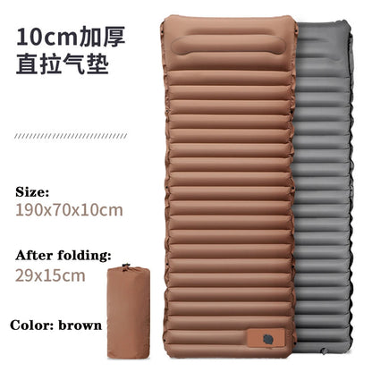 Outdoor Camping Sleeping Pad Inflatable Mattress with Pillow Ultralight Air Mat Built-in Inflator Pump Travel Hiking Camping mat