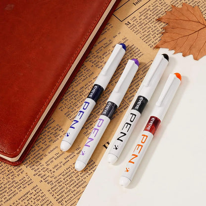 Disposable Fountain Pens, Straight Liquid Fountain Pens，for WritingQuick-Drying Ink Pen, Smooth-Writing Multicolor Art Supplies