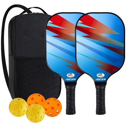 Pickleball Paddles Set Rackets Portable Racket Cover Carrying Bag Gift Kit USAPA Approved Indoor Outdoor Honeycomb Core 4 Balls