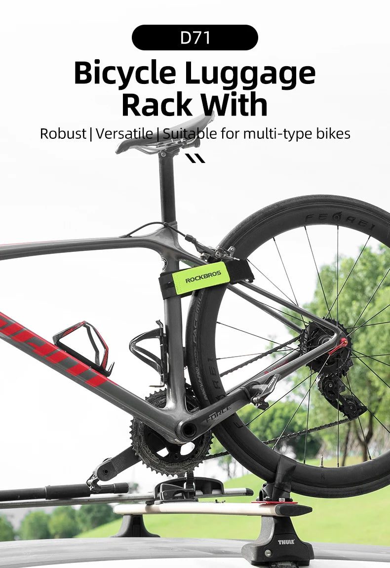ROCKBROS Adjustable Outdoor Bundle Luggage Storage Accessory Convenient Multifunctional Strap Bicycle Velcro Anti-Slip Tie Rope