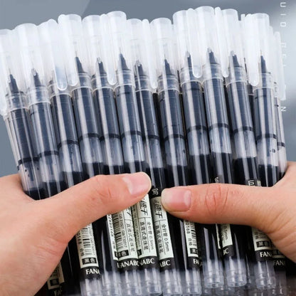 1/100pcs 0.5mm High Quality Needle Type Gel Pens Straight Liquid Ballpoint Pen Kawaii Stationery School Office Supplies Writing