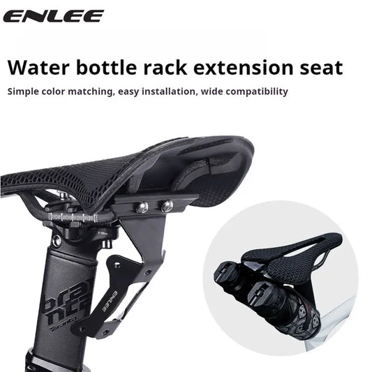 ENLEE Bicycle Water Bottle Cage Extension Bracket Aluminum Alloy Mountain Road Bike Water Bottle Saddle Conversion Seat